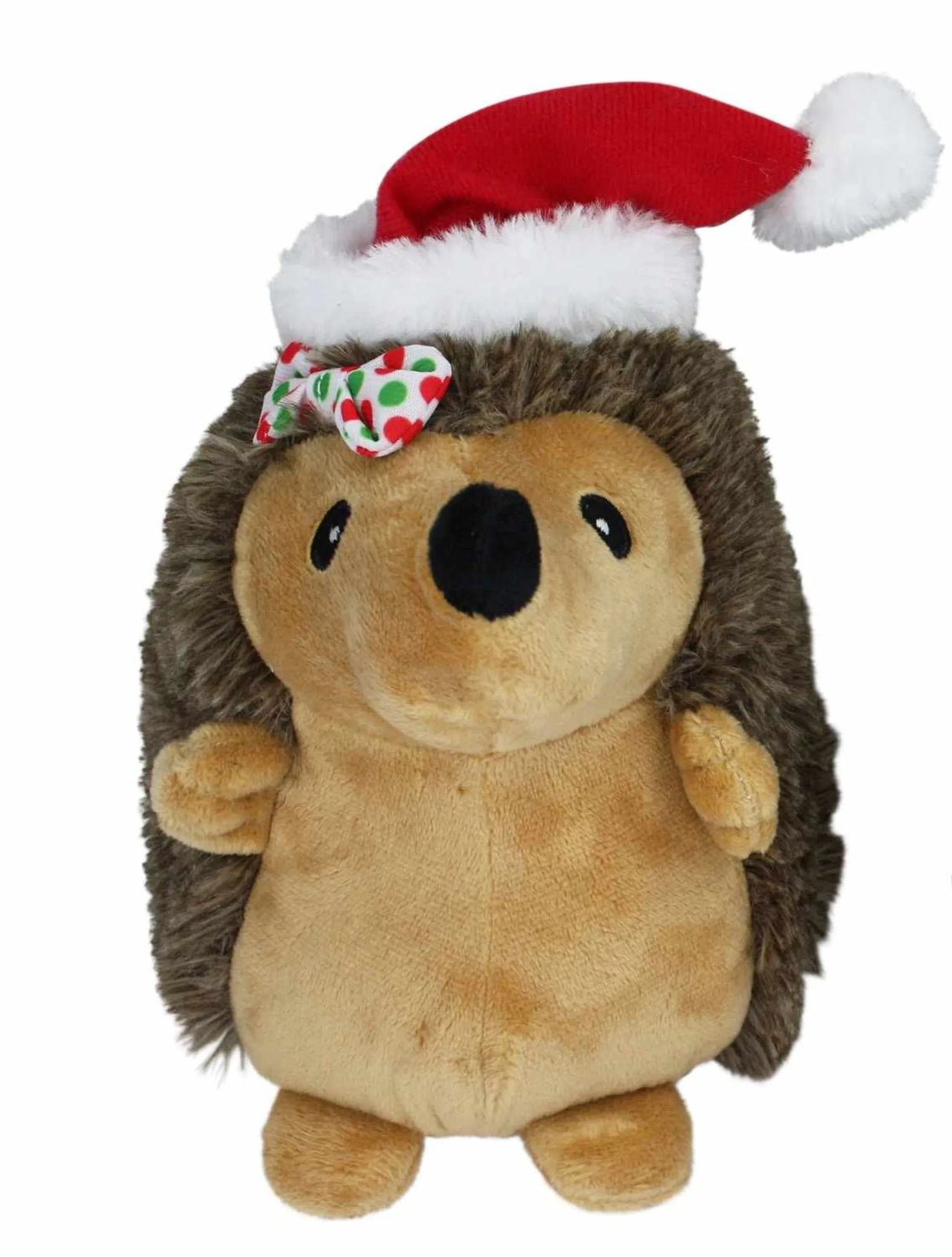 Multipet Hedgehog W/Hair Bow & Red Santa Hat