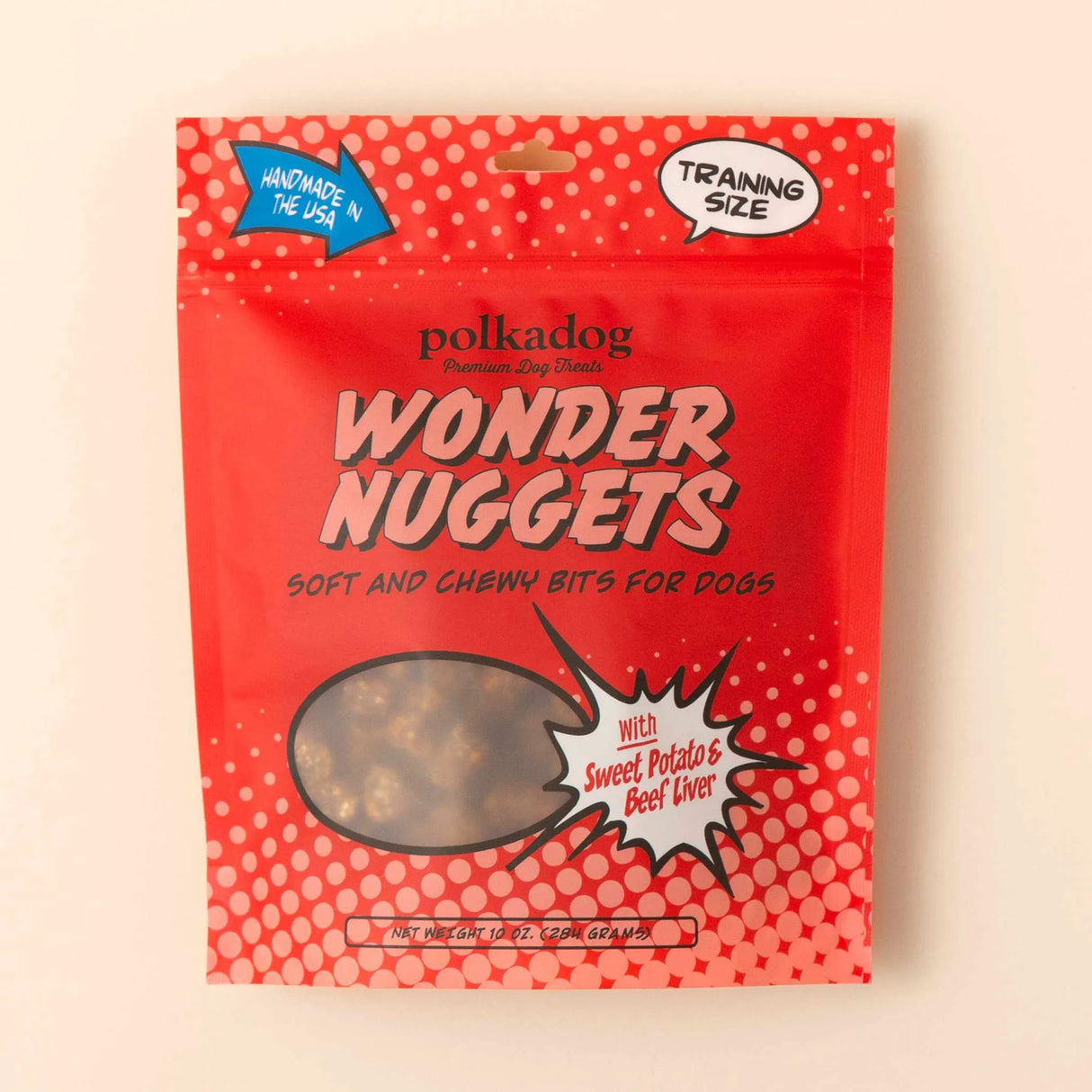 Polkadog Wonder Nuggets Training Bits Sweet Potato & Beef Liver Soft & Chewy Dog Treats