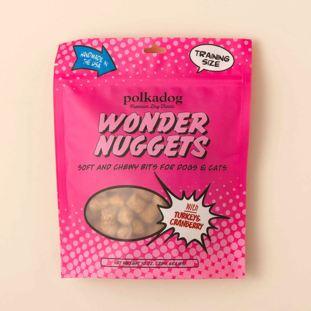 Polkadog Wonder Nuggets Training Bits Turkey & Cranberry Soft & Chewy Dog and Cat Treats