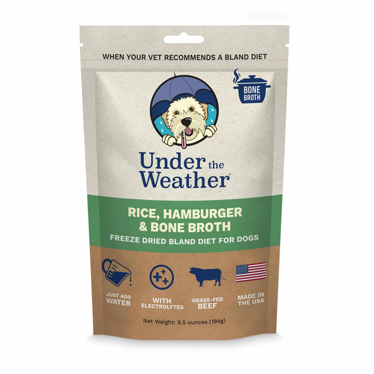 Under the Weather Bland Diet - Rice, Hamburger & Bone Broth