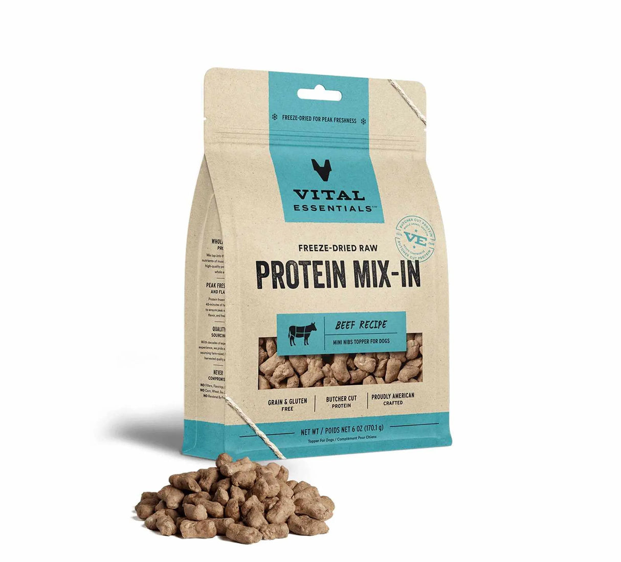 Vital Essentials(R) Freeze-Dried Raw Beef Protein Mix-In Meal Topper for Dogs