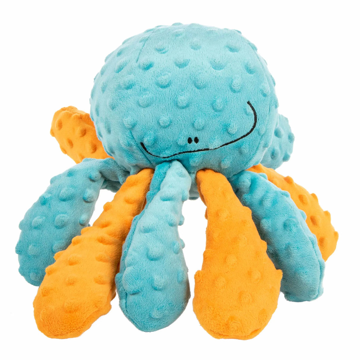 goDog Crazy Tugs Octopus Squeaky Plush Dog Toy Large