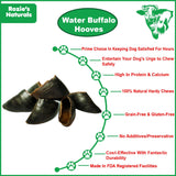 WATER BUFFALO HOOVES-100% Natural, High Protein, Long-Lasting, Grain-Free, Gluten-Free, Dog Dental Treat & Chews, 4 ct