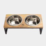 GF Pet Wood & Metal Elevated Feeder