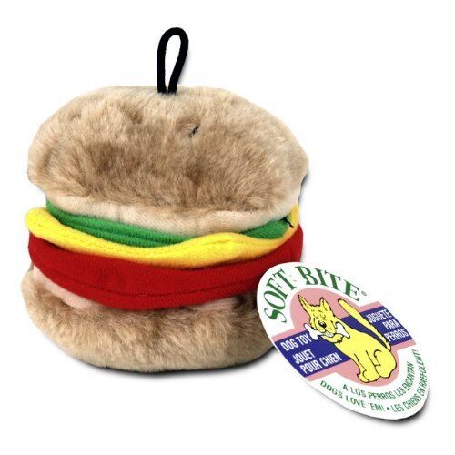 Aspen Hamburger with Squeakers Small Dog & Puppy Toy