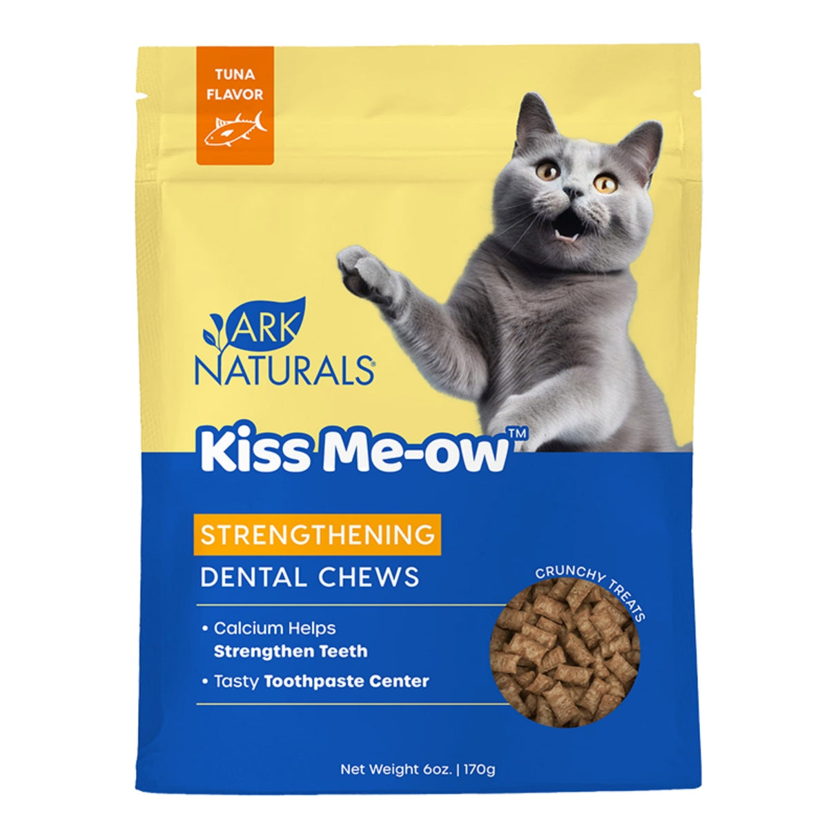 Ark Naturals Cat Dental Chews Kiss Me-Ow Strengthening Tuna 6oz.