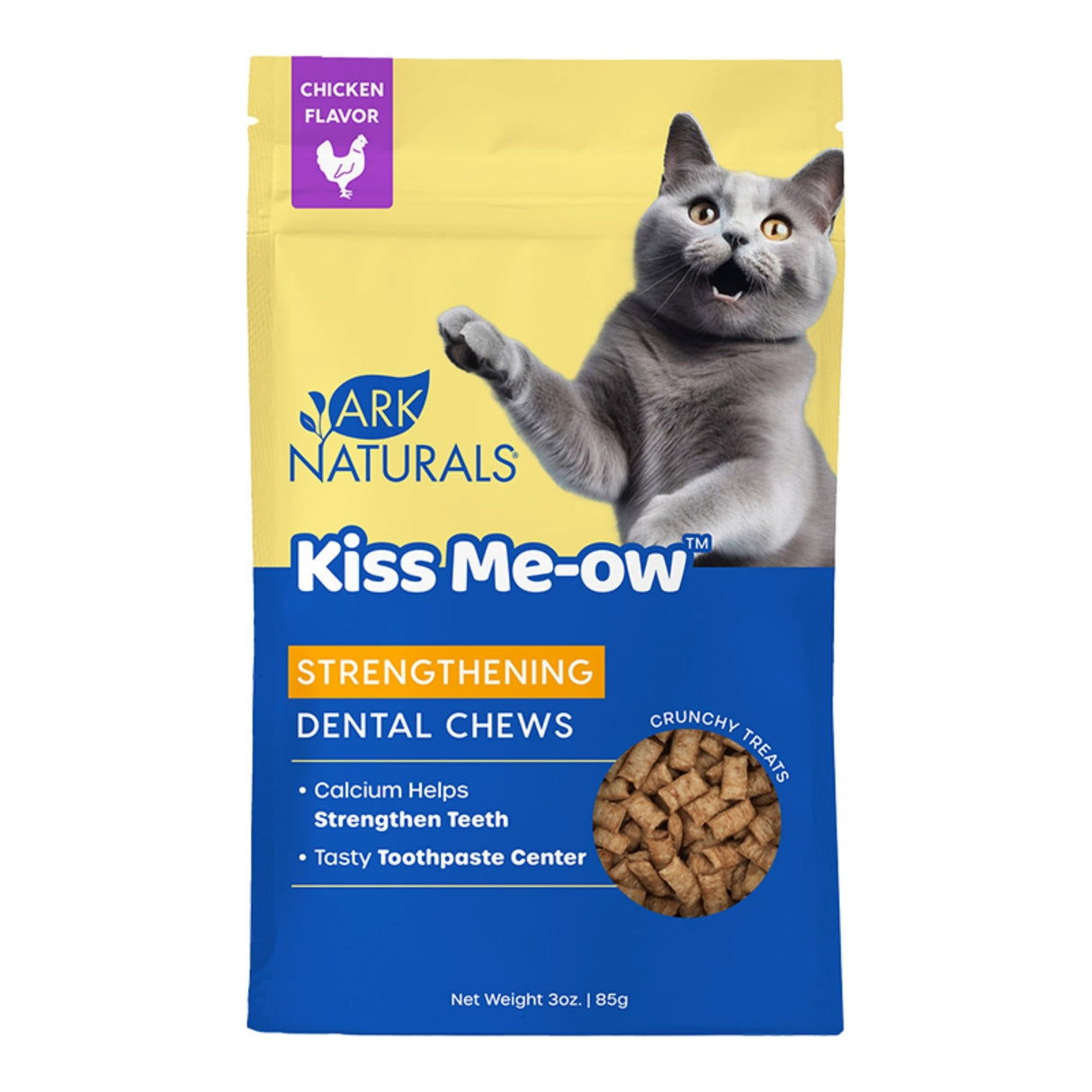 Ark Naturals Cat Dental Chews Kiss Me-Ow Strengthening Chicken 3oz.