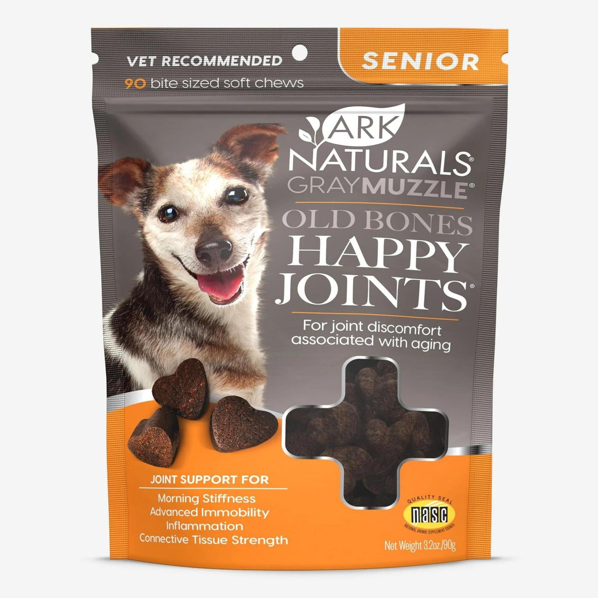 Ark Naturals Gray Muzzle Joint Health Senior Dog Treats, 90 Count