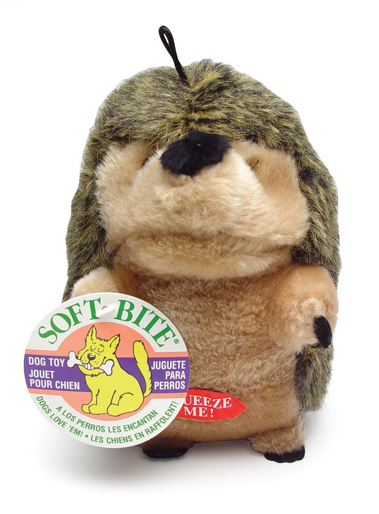 Aspen Grunting Hedgehog Plush Dog Toy