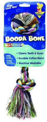 Booda 2-Knot Rope Bone Dog Toy Multi-Color Large