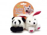 Booda Squatter Panda/Rabbit Small Dog & Puppy Toy Multi-Color SM, 2 pk