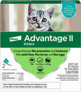 Advantage II Kitten Turquoise 2 pack 8 weeks or older/2 lbs. or greater