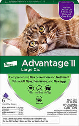 Advantage II Cat Large Purple 6-Pack (Case of 6) 9 lbs +