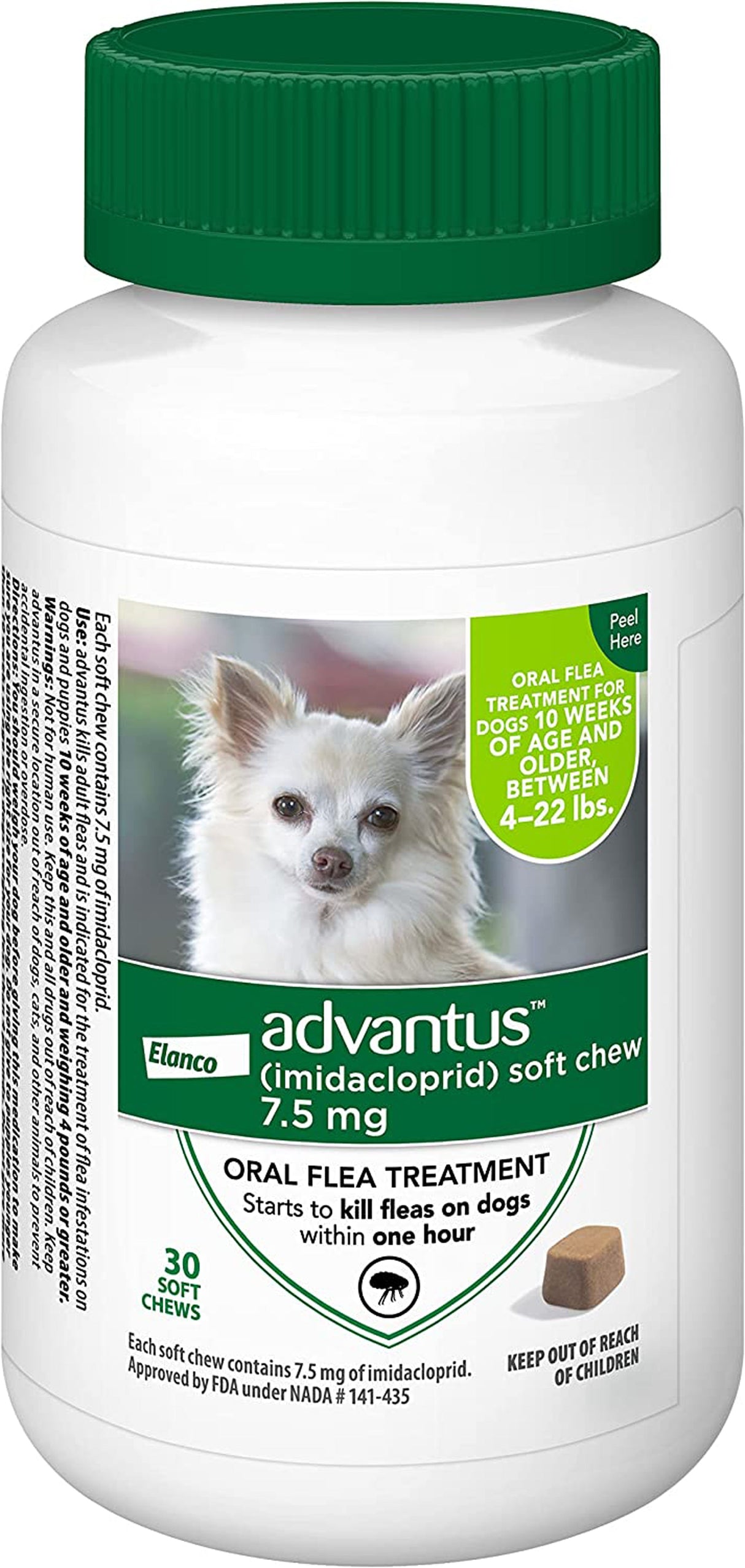 Advantus Dog Small 7.5Mg Soft Chew 30Ct. 10 weeks or older/4-22 lbs.