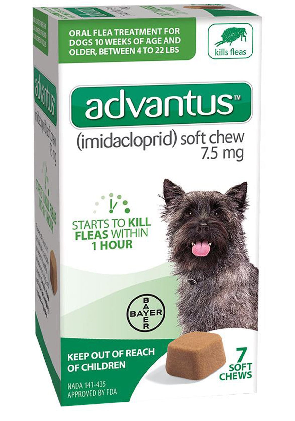 Advantus Dog Small 7.5Mg Soft Chew 7Ct. 10 weeks or older/4-22 lbs.