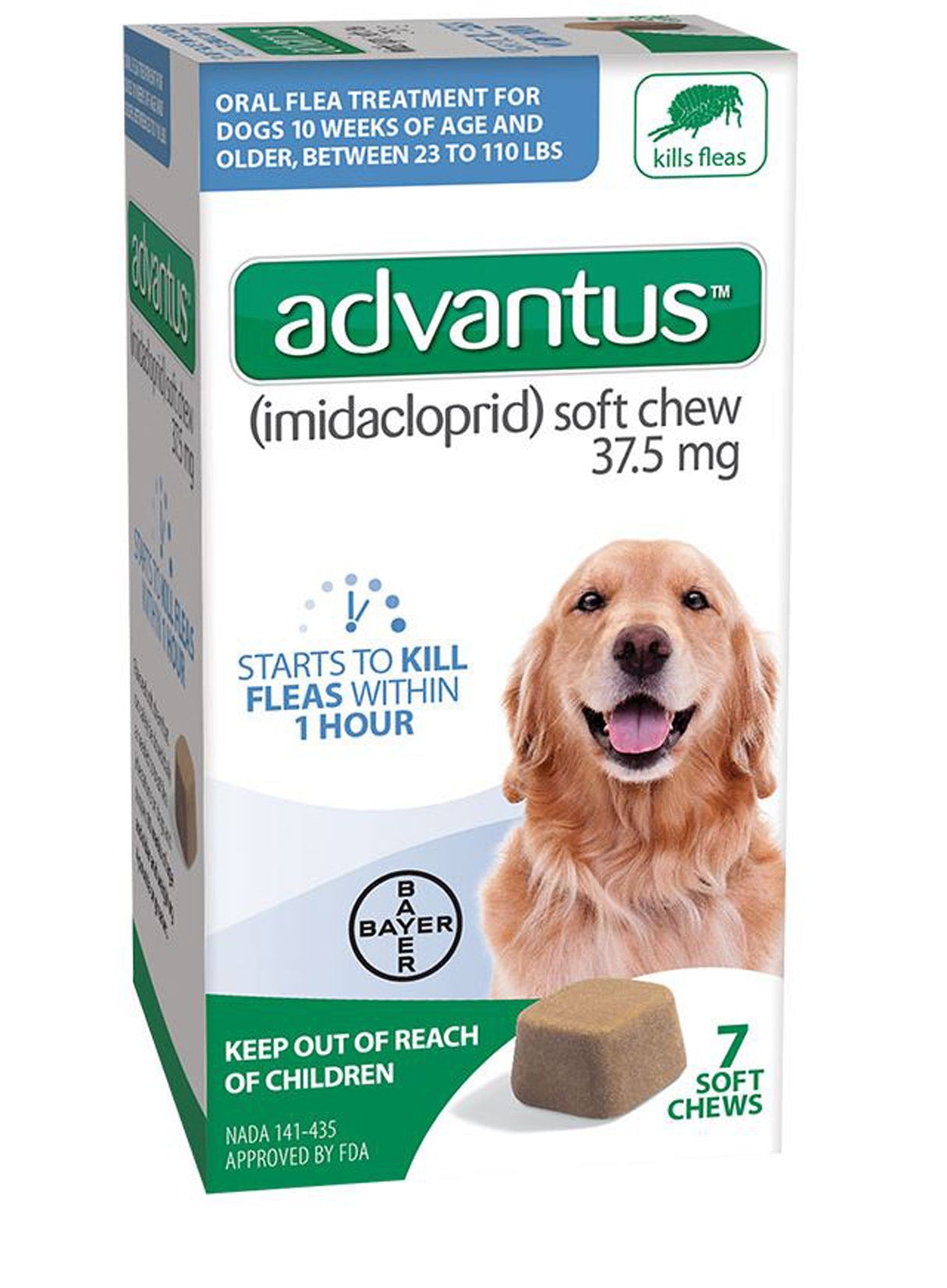 Advantus Dog Large 37.5Mg Soft Chew 7Ct. 10 weeks or older/23-110 lbs.