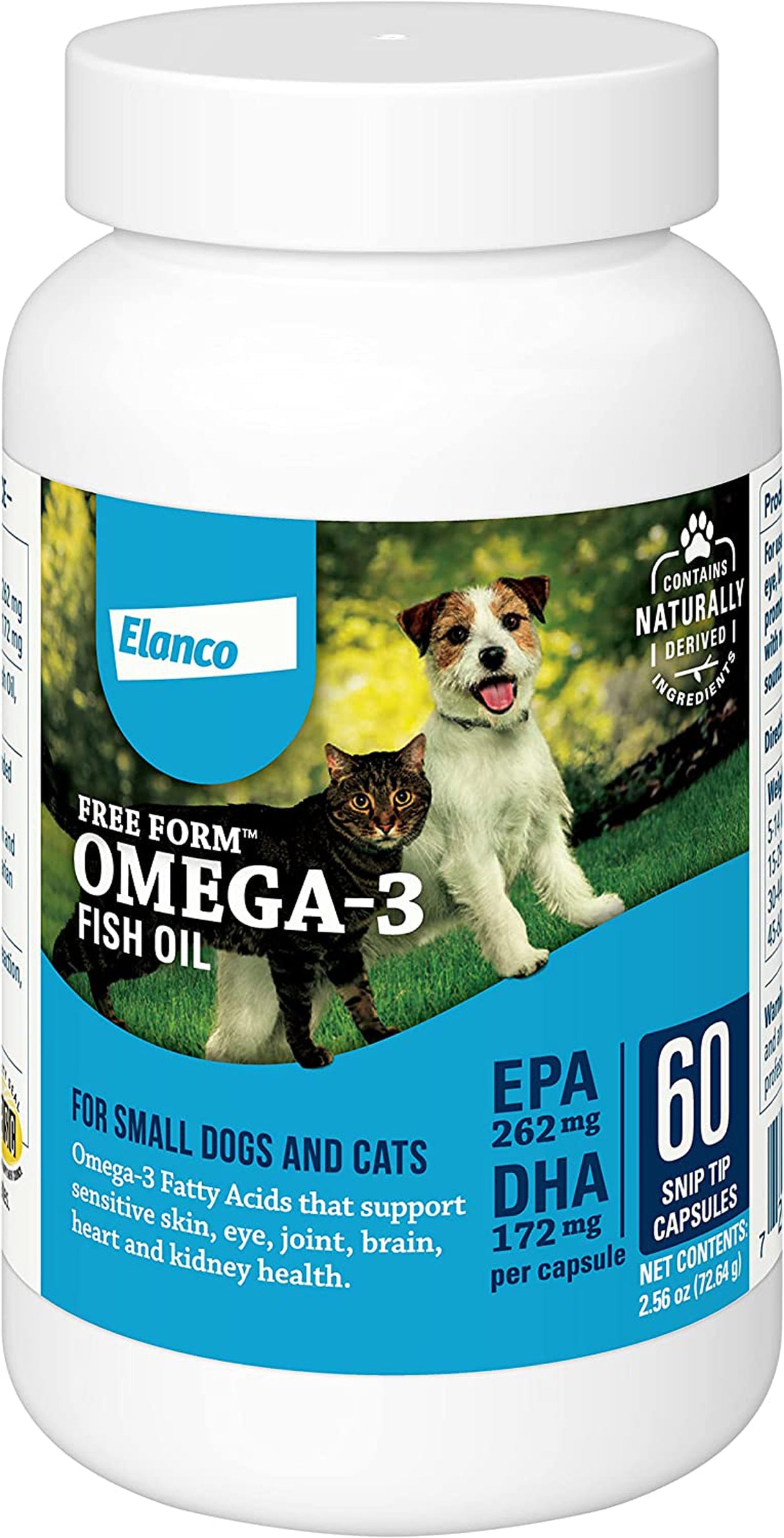 Bayer Dog or Cat Omega-3 Fish Oil Capsules 60ct. 5-60 lbs.
