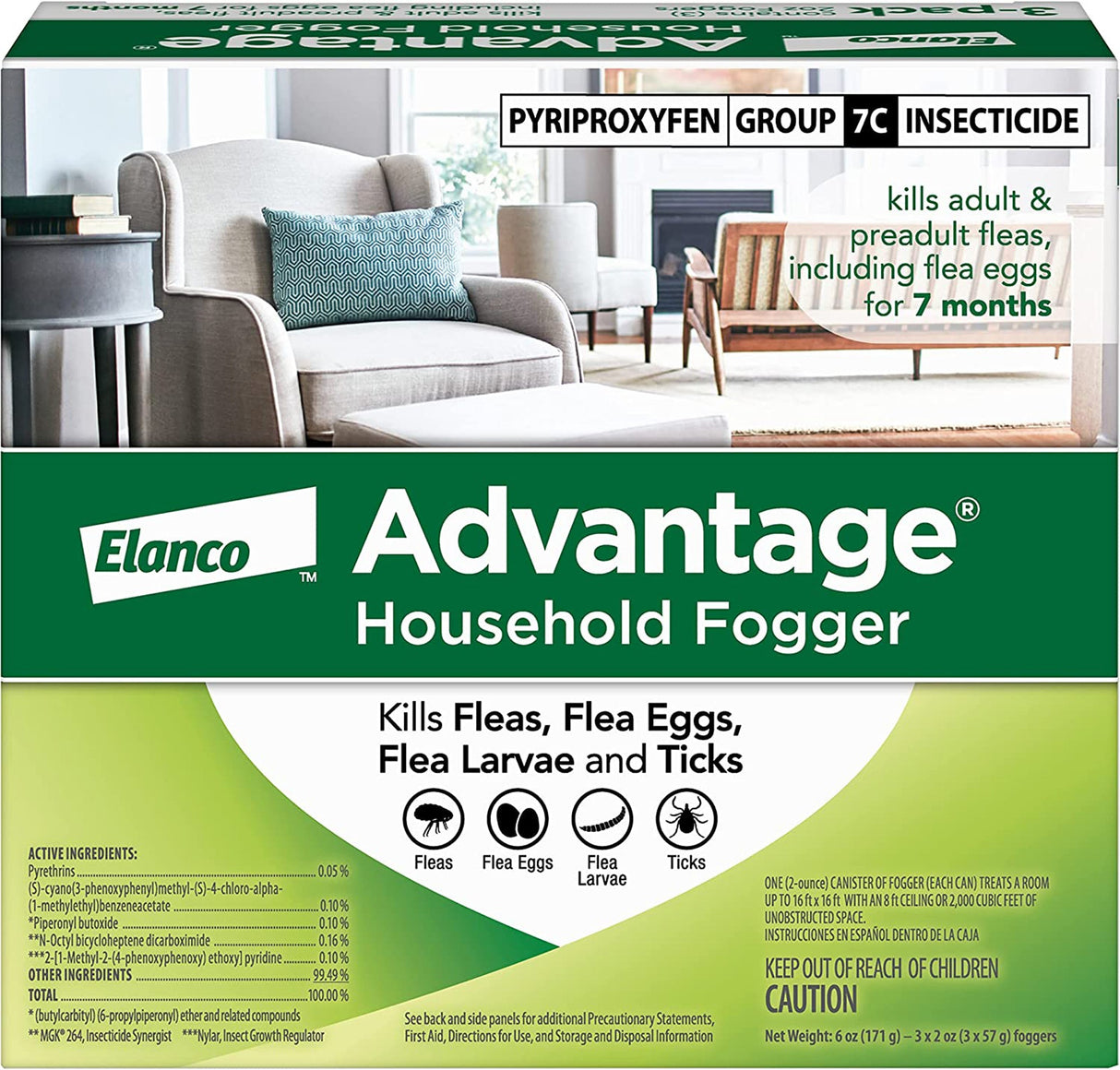 Advantage Household Fogger 3 pack 2 oz