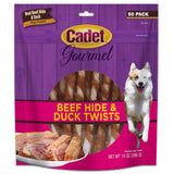 Cadet Gourmet Beef Hide & Duck Dog Twist Sticks Beef Hide & Duck 5 In. (50 ct)