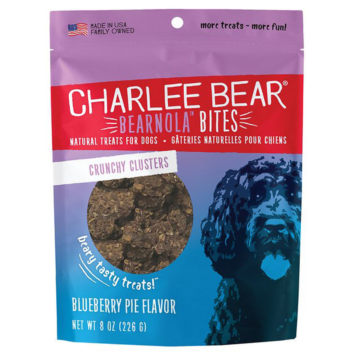 Charlee Bear Dog Bearnola Blueberry Honey 8 oz.