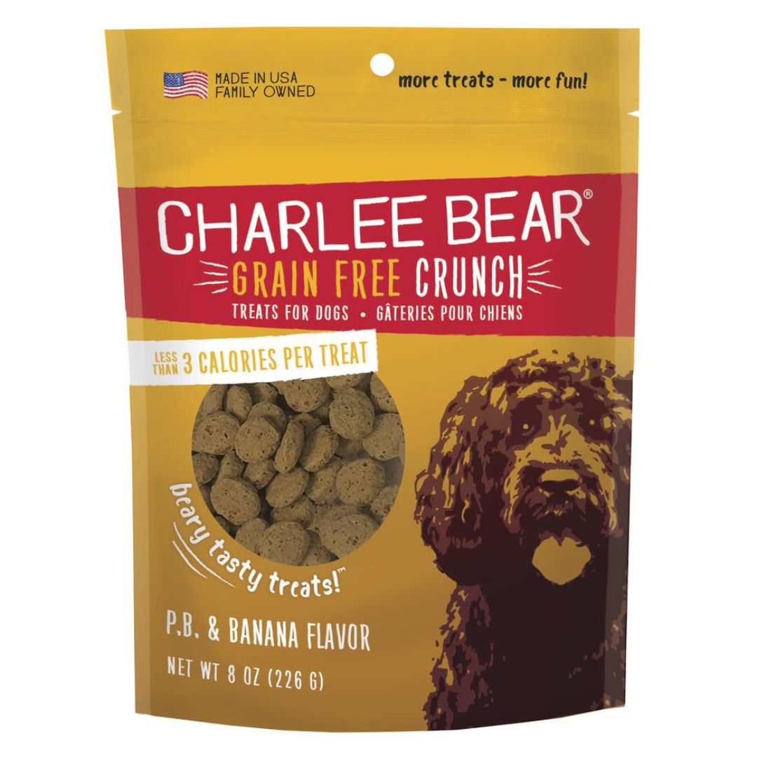 Charlee Bear Dog Crunch Grain Free Peanut Butter & Banana 8 oz.