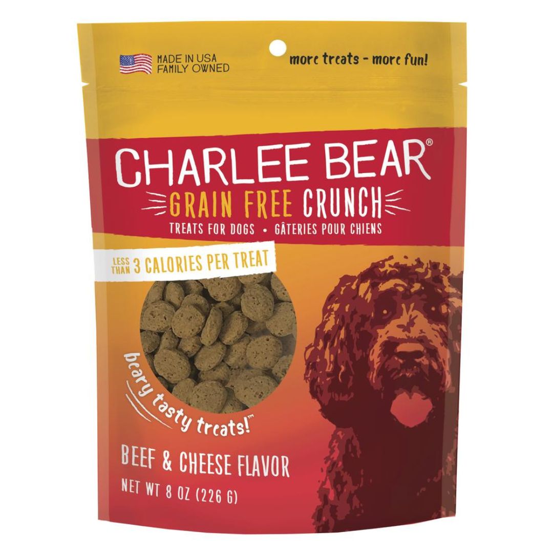 Charlee Bear Dog Crunch Grain Free Beef Liver & Cheese 8 oz.