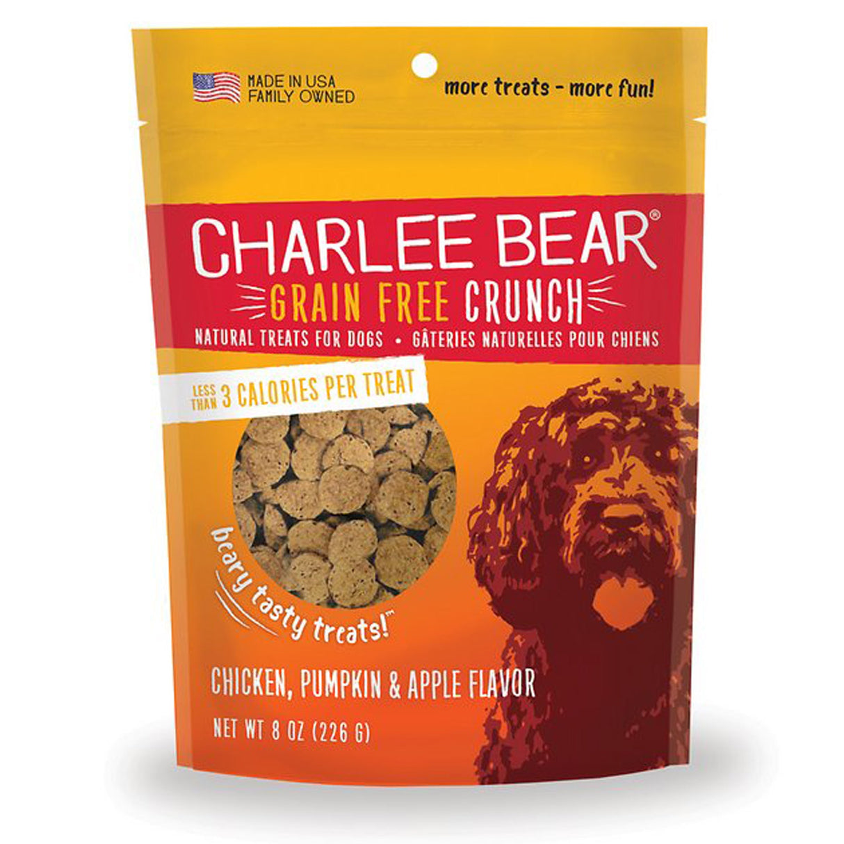 Charlee Bear Dog Crunch Grain Free Chicken And Pumpkin 8 oz.