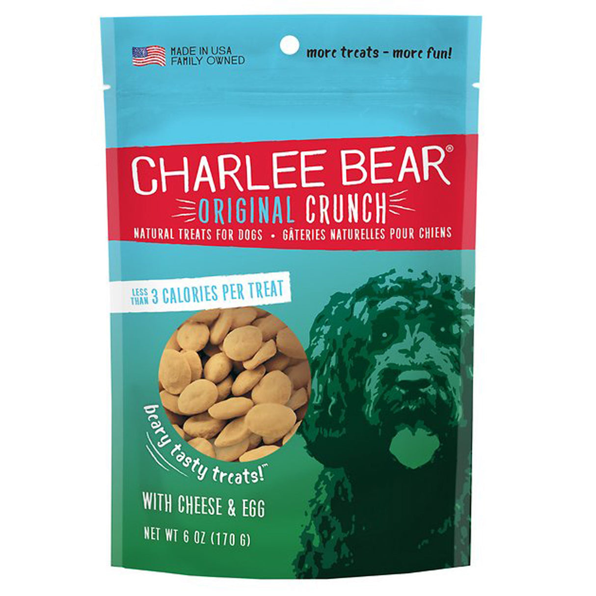 Charlee Bear Dog Cheese And Egg Treat 6 oz.