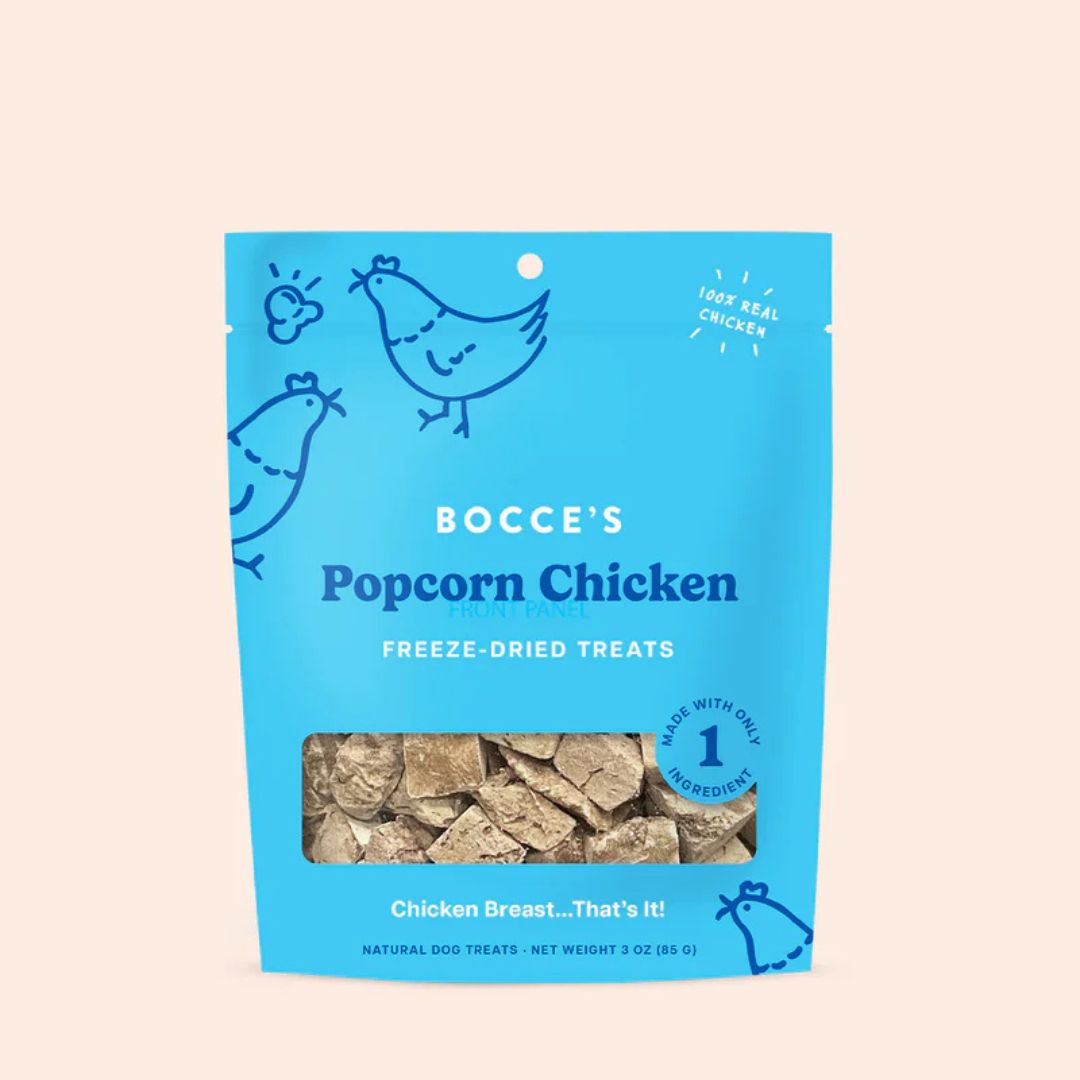 Bocce's Bakery Dog Freeze Dried Popcorn Chicken Treat 3oz