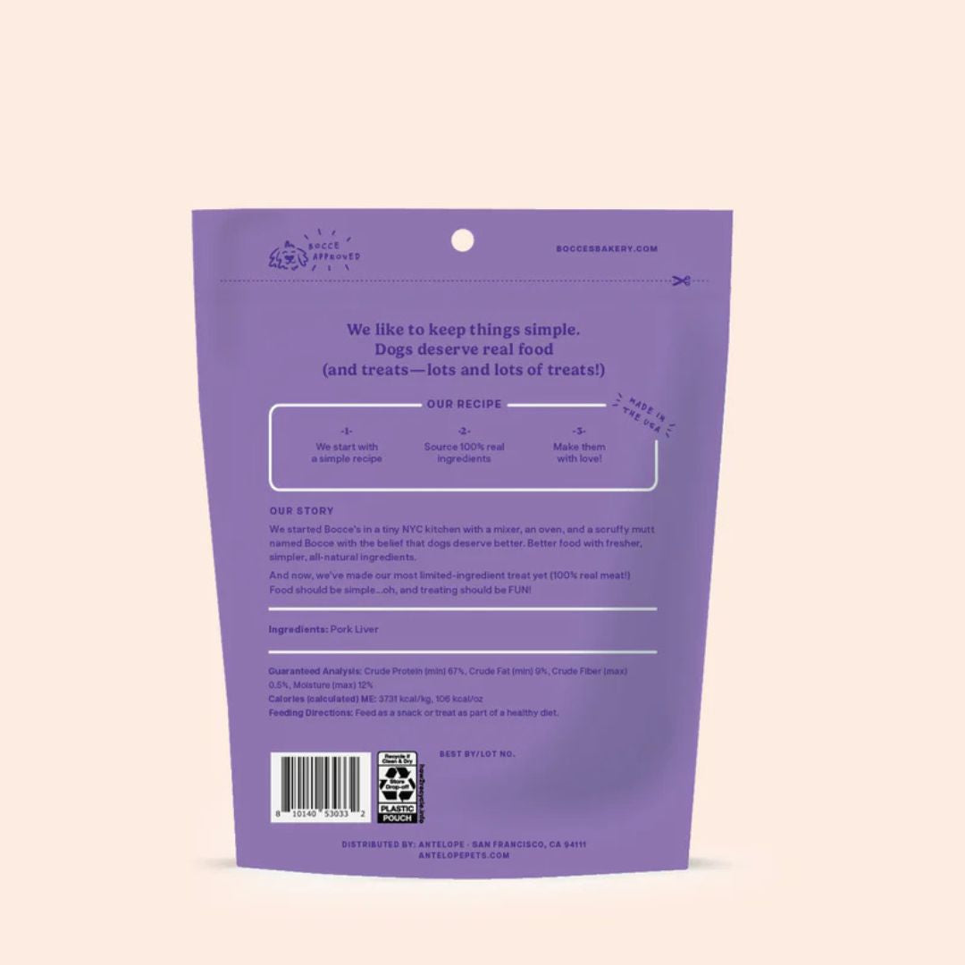 Bocce's Bakery Dog Freeze Dried Pulled Pork Treat 3oz