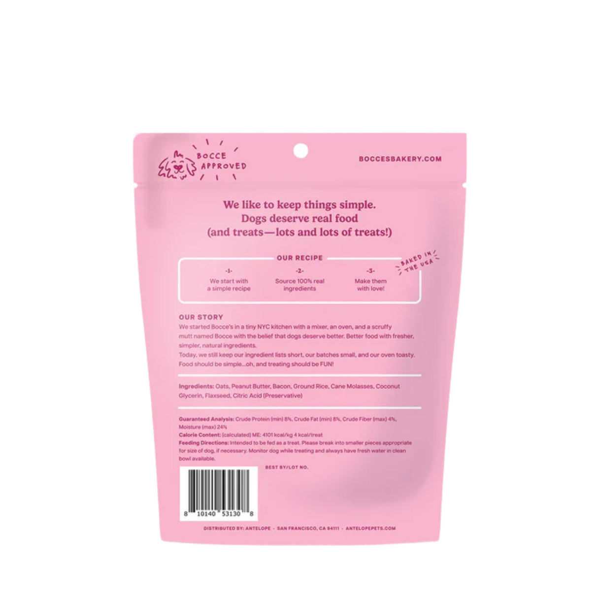 Bocce's Bakery Dog Training Bites Pup Me Up 6 oz
