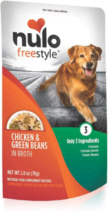 Nulo Freestyle Dog Food Topper Chicken & Green Beans in Broth 2.8oz. (Case of 24) only 3 ingredients