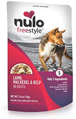 Nulo Freestyle Dog Food Topper Lamb, Mackerel & Kelp in Broth 2.8oz. (Case of 24)