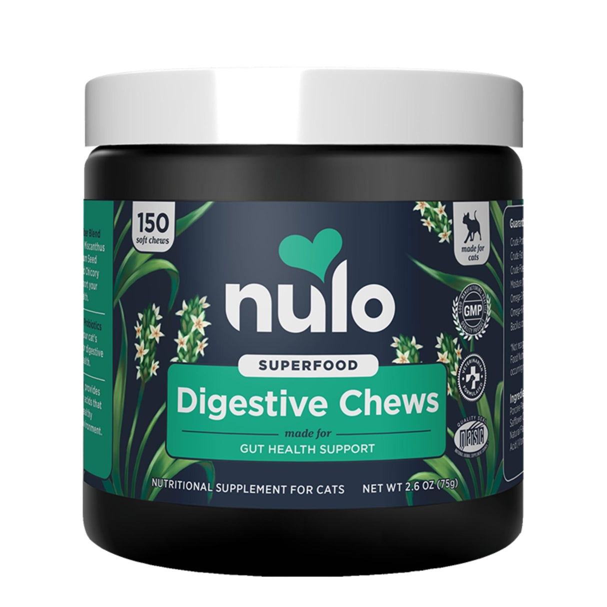 Nulo Superfood Digestive Supplement Chews for Cats 2.6 oz, 150 ct