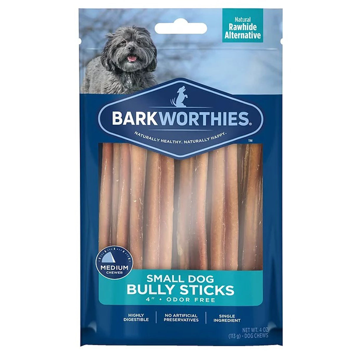 Barkworthies D Bully Of Sticks 4"-Small