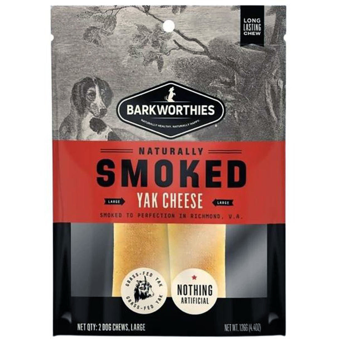 Barkworthies Dog Smoked Yak Cheese Large-6 - 2 Pack