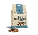 Vital Essentials Cat Freeze Dried Mini Nibs Beef Chicken 8oz.
