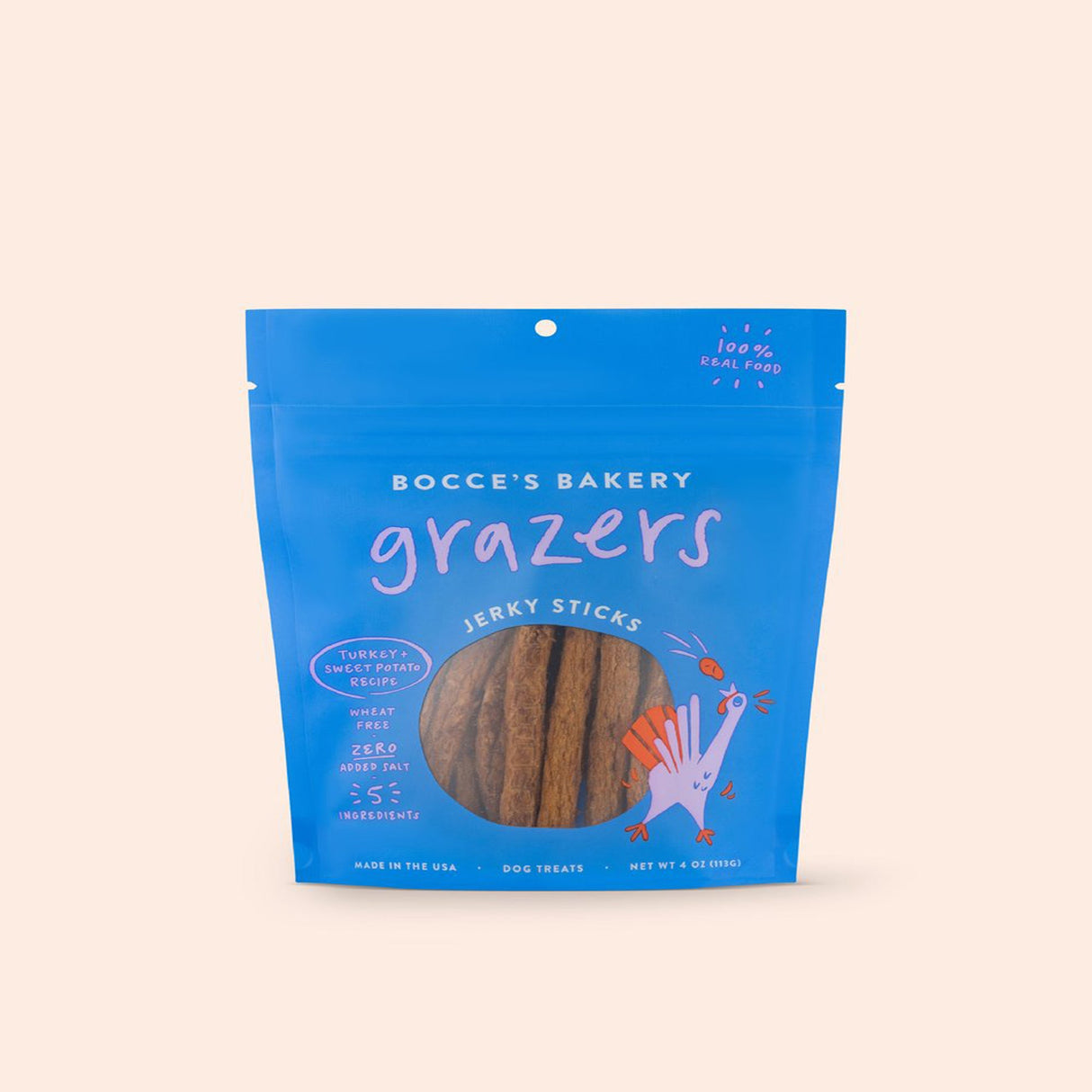 Bocce's Dog Grazers Turkey 4 oz.