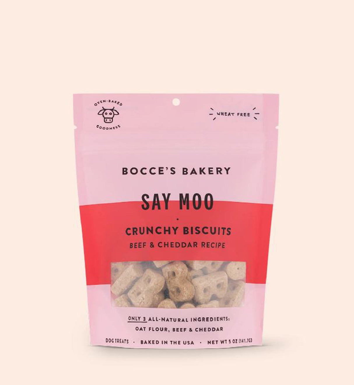 Bocce's Bakery Everyday Say Moo Biscuit 5 oz.