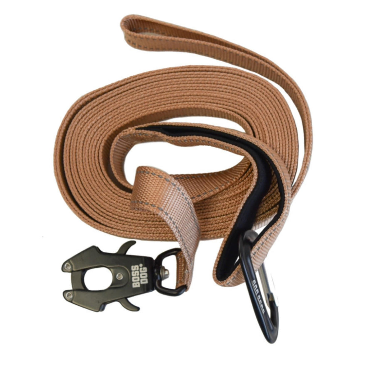 Boss Dog Tactical Nylon Tracking Dog Leash Tan, 20 ft