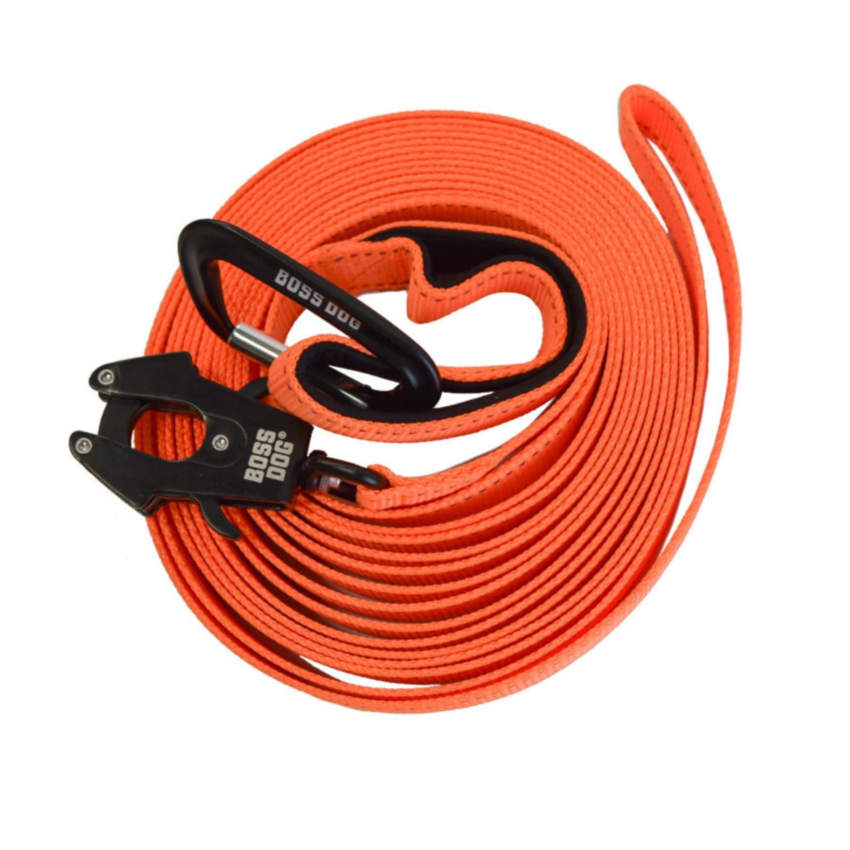 Boss Dog Tactical Nylon Tracking Dog Leash Hunter Orange, 20 ft