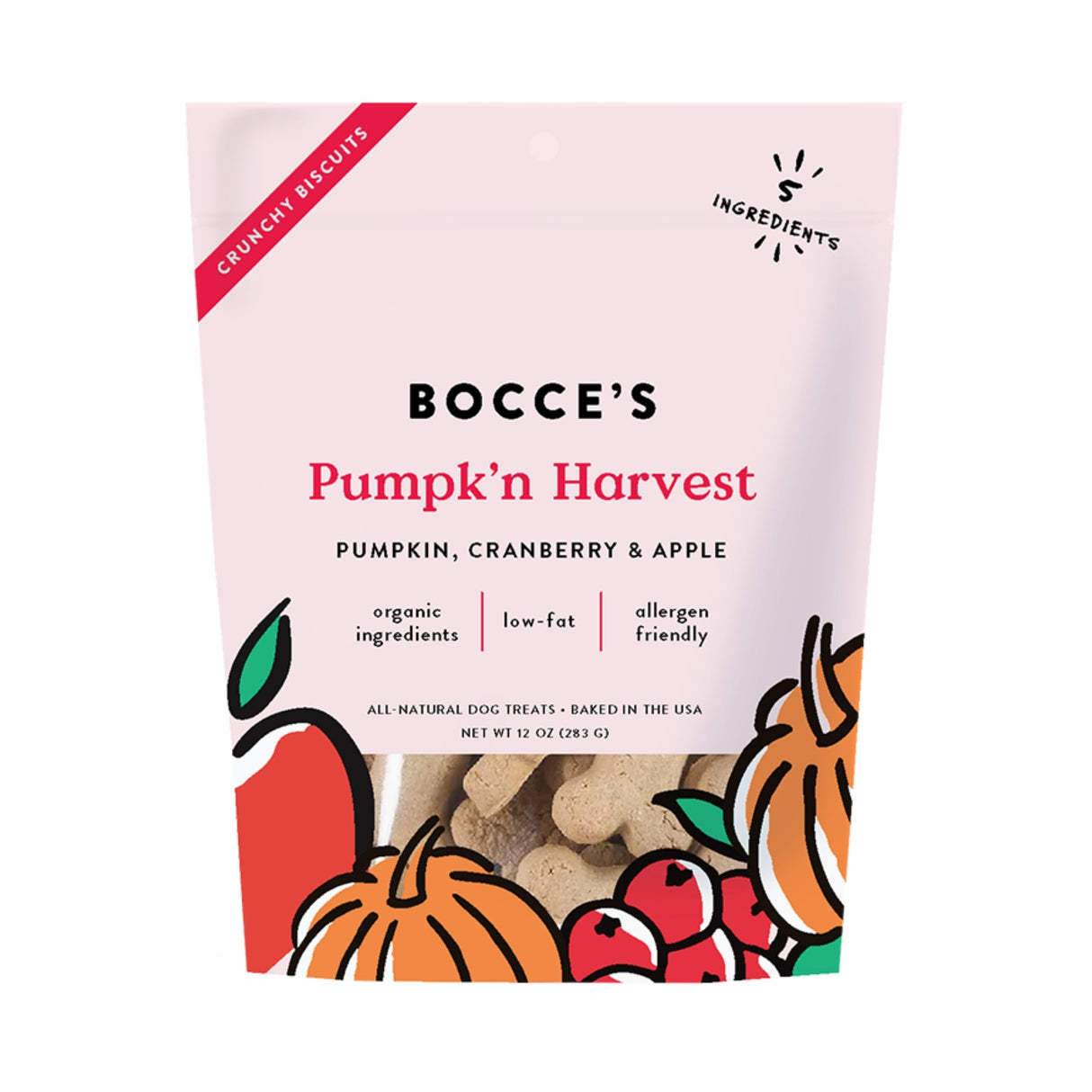 Bocce's Bakery Dog Small Batch Biscuits Pumpkin Harvest 12 oz.