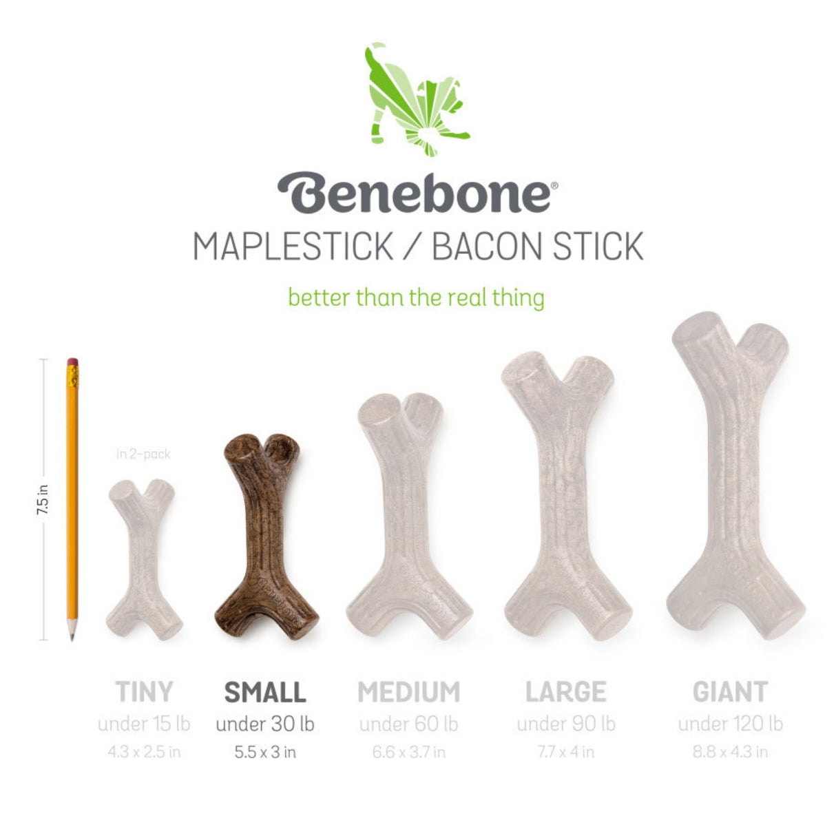 Benebone Maplestick Durable Dog Chew Toy Small