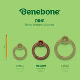 Benebone Ring Durable Dog Chew Toy Bacon, Medium