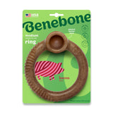 Benebone Ring Durable Dog Chew Toy Bacon, Medium