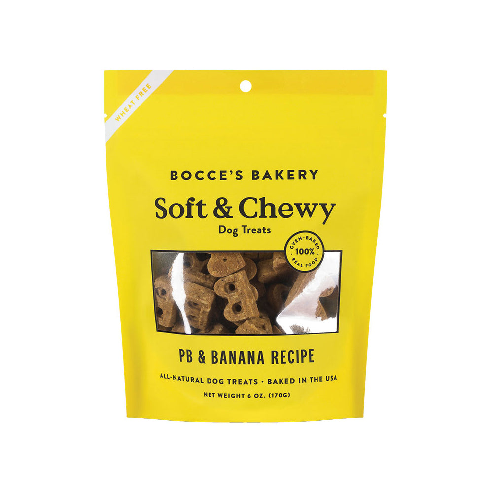 Bocce's Bakery Dog Soft And Chewy Peanut Butter Banana 6oz.