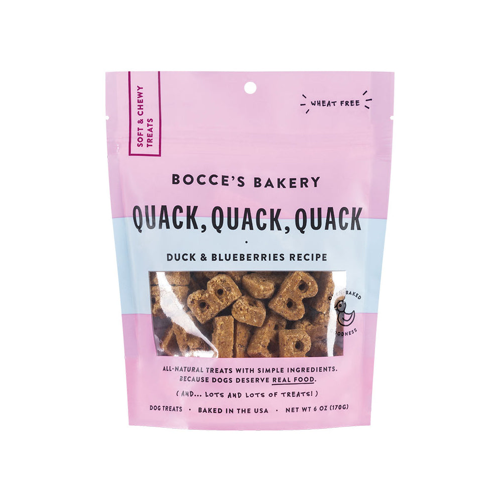 Bocce's Bakery Dog Soft And Chewy Quack Quack 6oz.