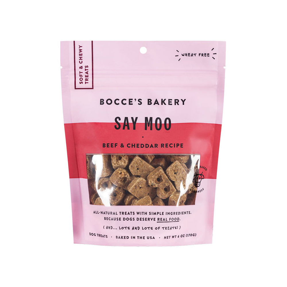 Bocce's Bakery Dog Soft And Chewy Say Moooo 6oz.