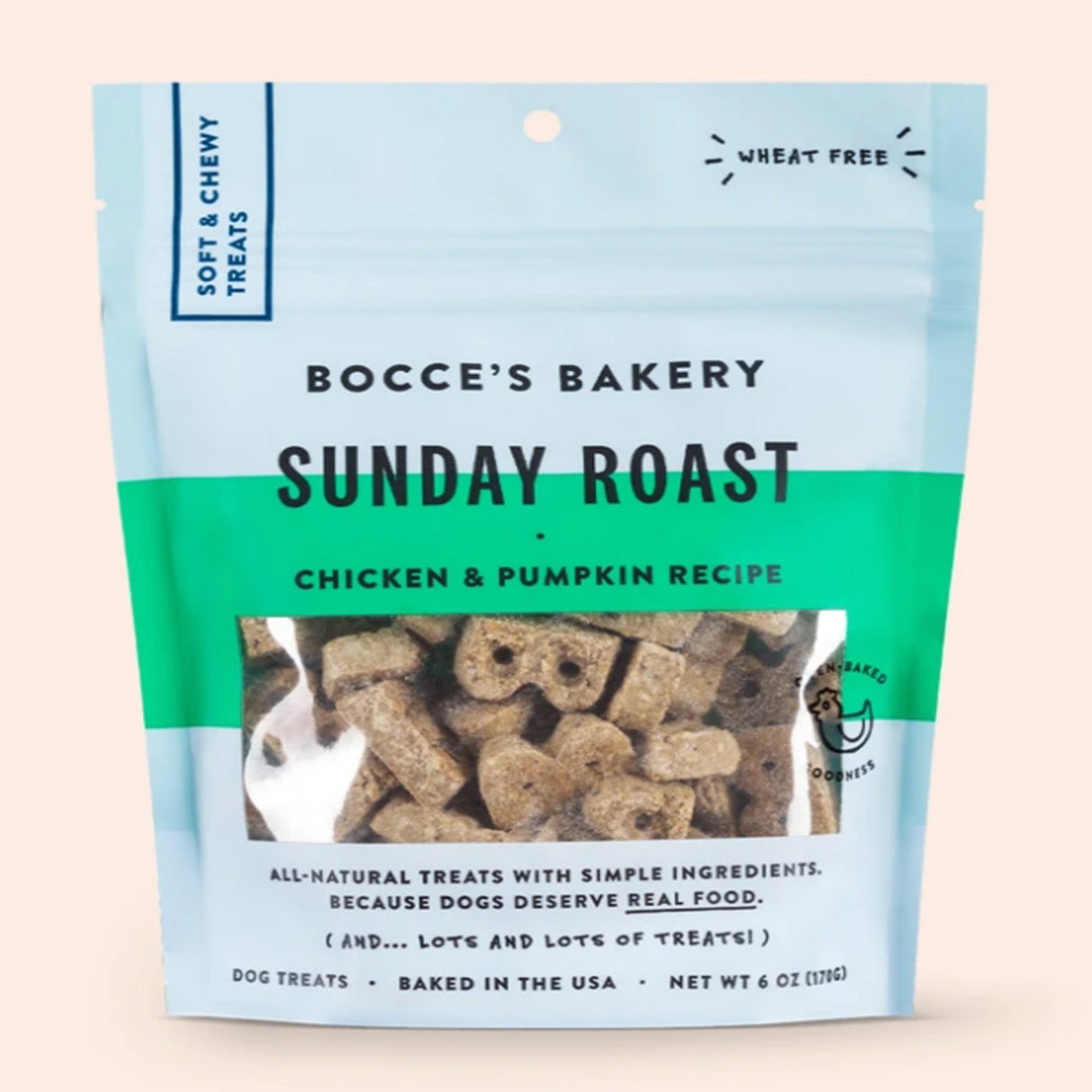 Bocce's Bakery Dog Soft And Chewy Sunday Roast 6oz.