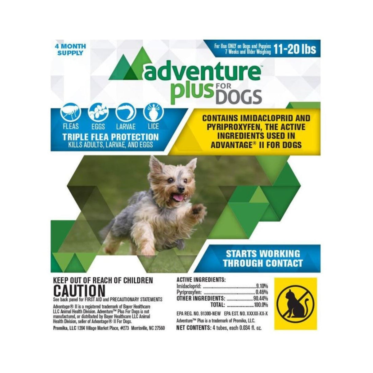 Adventure Plus For Dogs 4 pk 7 weeks or older/ 11-20Lbs.